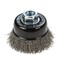 Forney Command PRO Cup Brush, Crimped, Stainless Steel, 2-3/4 in x .014 in x 5/8 in-11 72801 - alternate 1